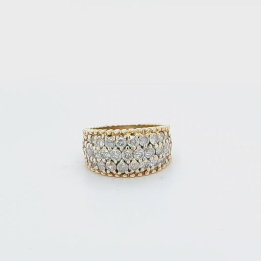 14K 1.00ct Total Weight Pave' Diamond Band