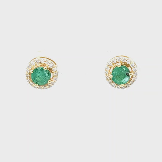 Emerald & Diamond Earrings