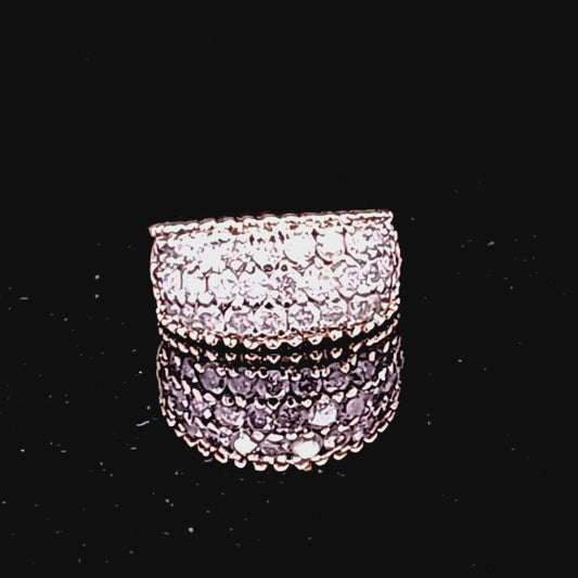 14K 1.00ct Total Weight Pave' Diamond Band