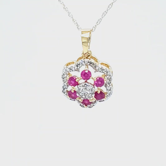 Ruby & Diamond Pendant